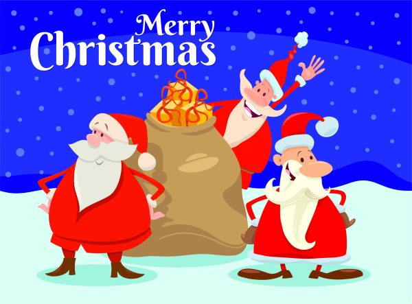Waving Santa Christmas Card