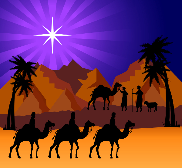 Purple Sky Christmas Card
