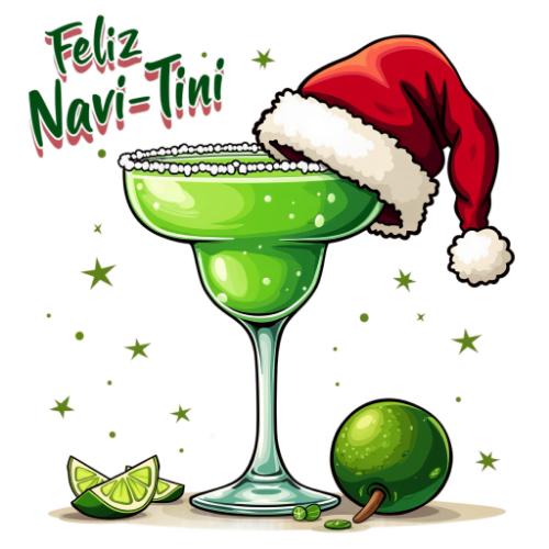 Feliz Navi-Tini Cocktail Christmas Card