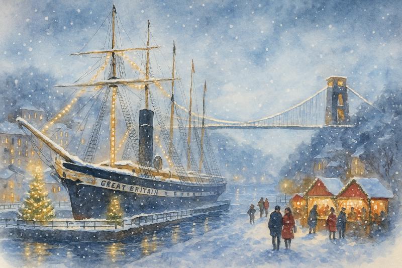 Bristol Harbourside Christmas Card