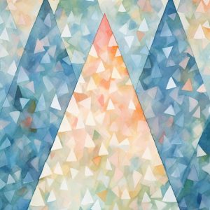 Abstract Festive Tree Christmas Card