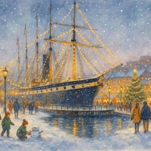 Bristol and Christmas Market Lights Christmas Card