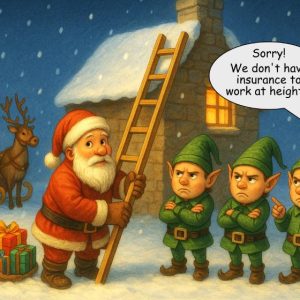 Santa with Cheeky Elves