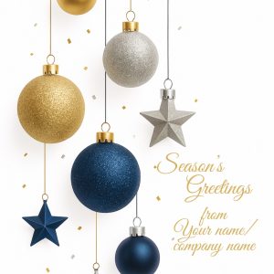 Elegant Hanging Baubles - Front Personalised