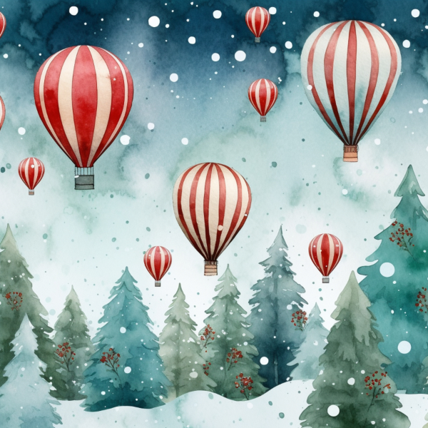 Festive Balloons Christmas Card