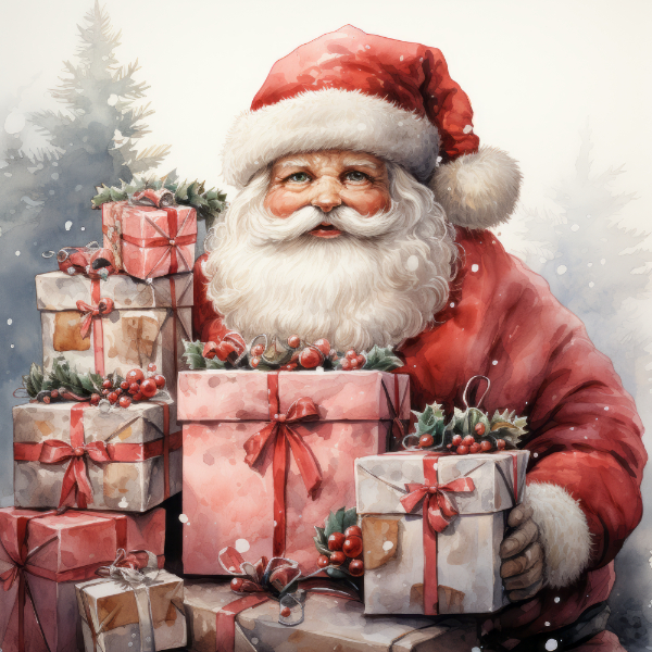 Handful of Presents Christmas Card
