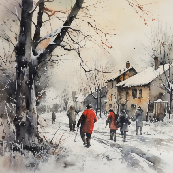 Country Walk Christmas Card