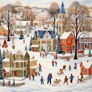 Village Walk Christmas Card