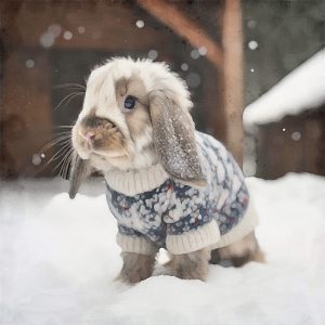 Bunny Jumper Christmas Card