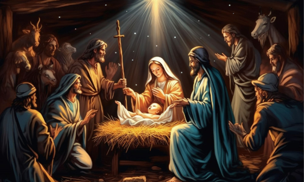 Surrounding Christmas Card