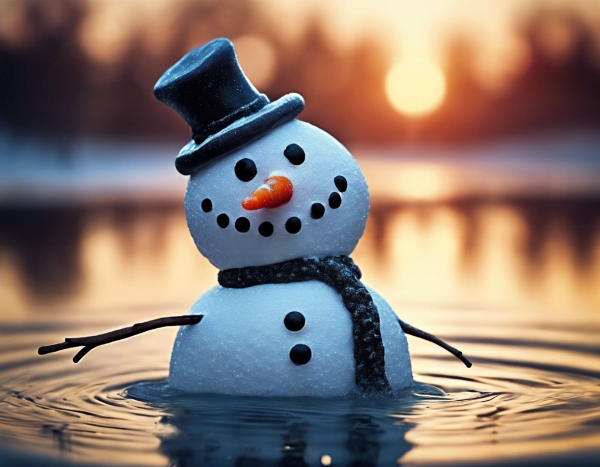 Swimming Christmas Card