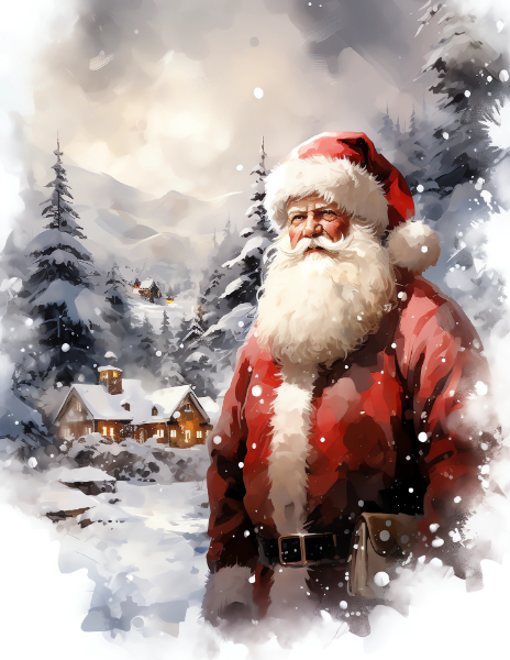 Outside the Village Christmas Card