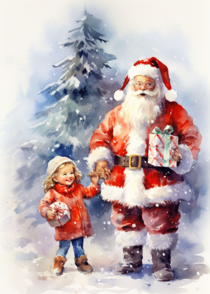 Holding Hands Christmas Card