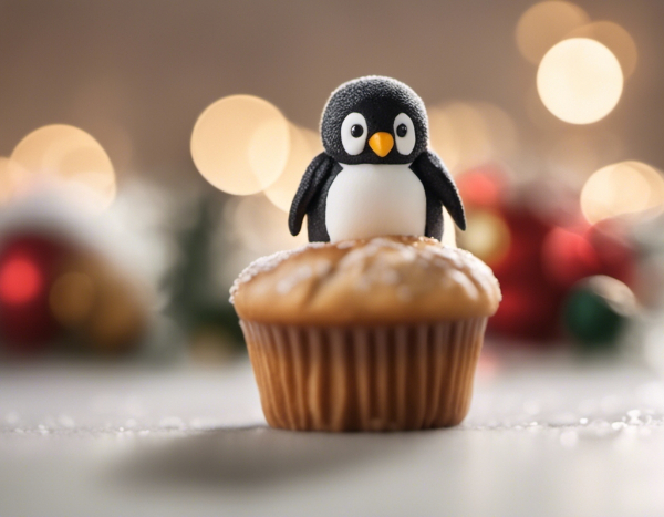 Penguin Cake Christmas Card