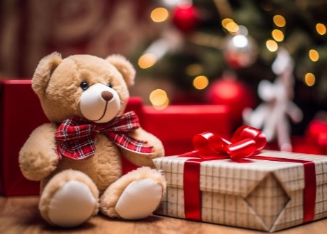 Teddy Gifts Christmas Card