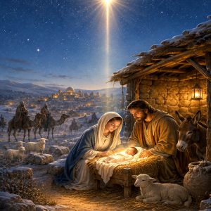 Nativity Under the Christmas Star