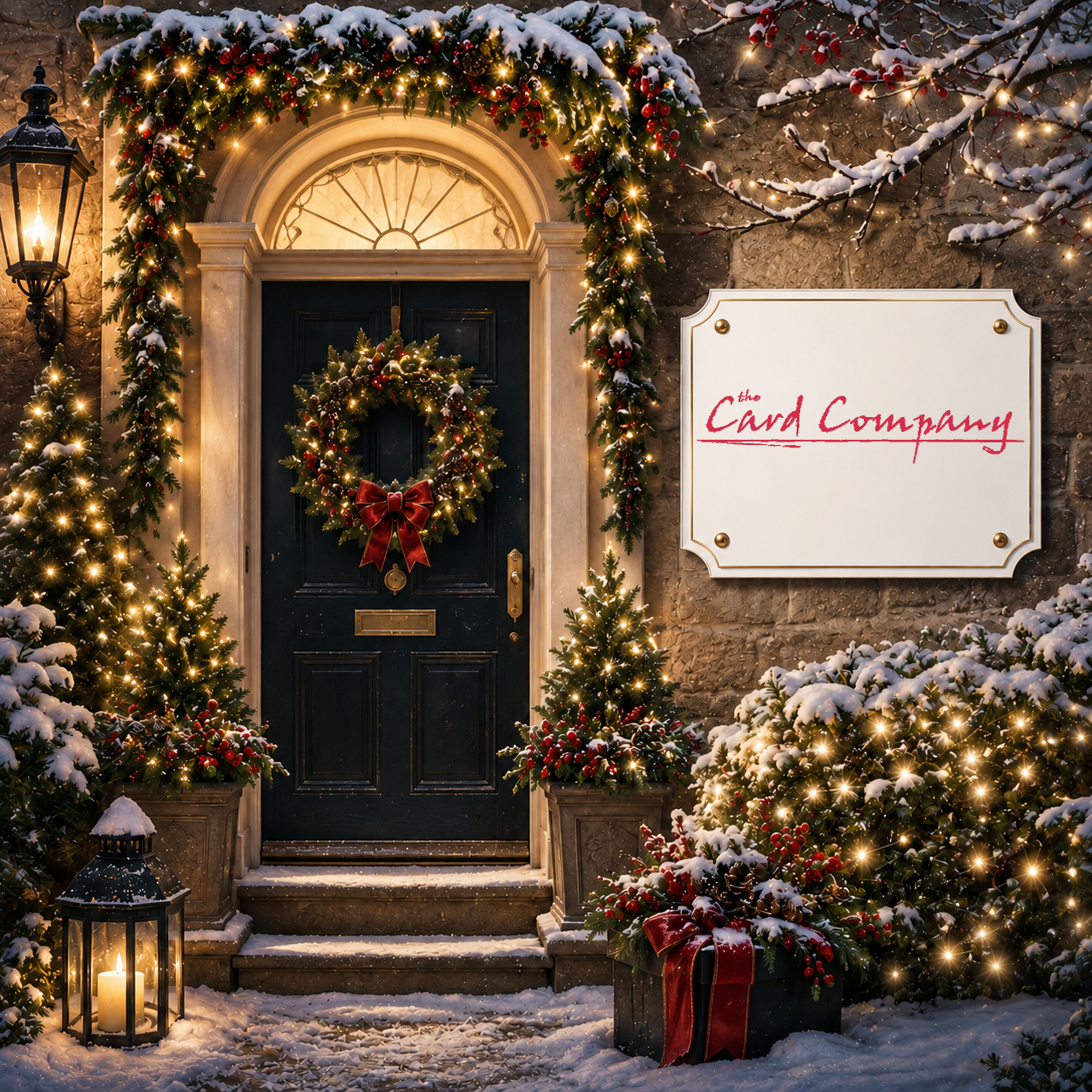 Festive Front Door Frame