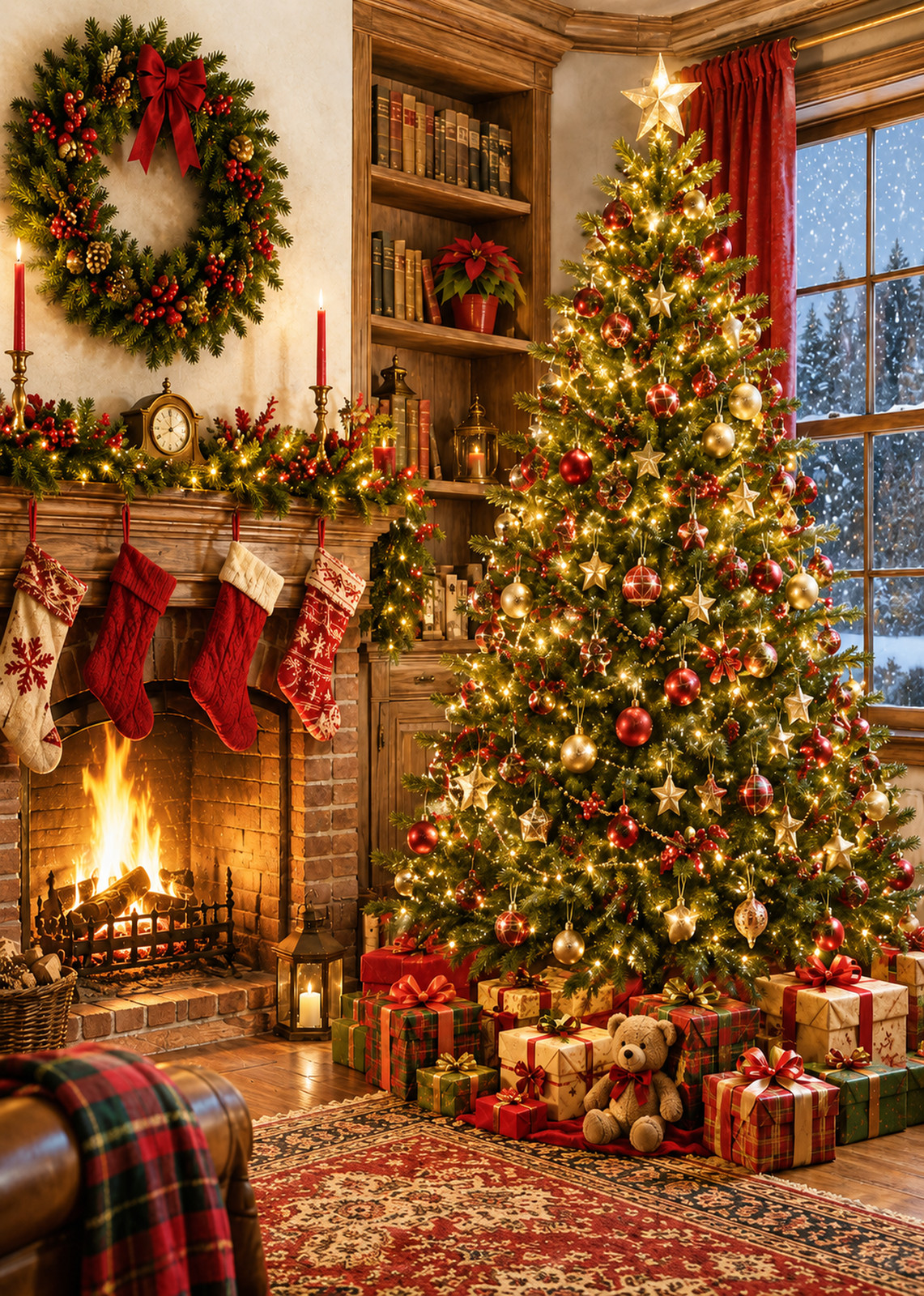 Christmas Morning by the Fire