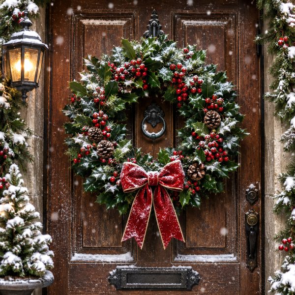 Snowy Door Wreath