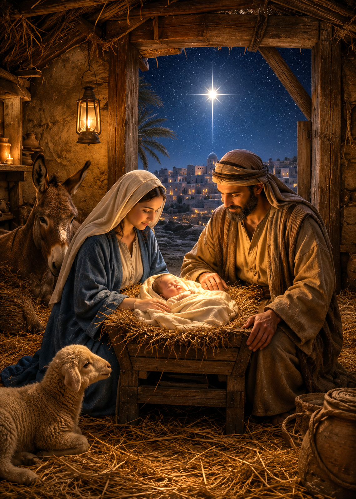 Traditional Nativity Scene