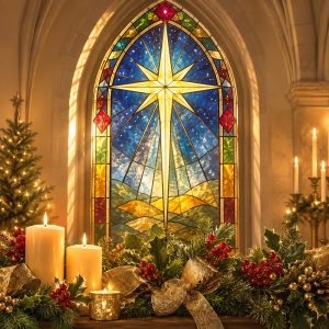 Stained Glass Christmas Star