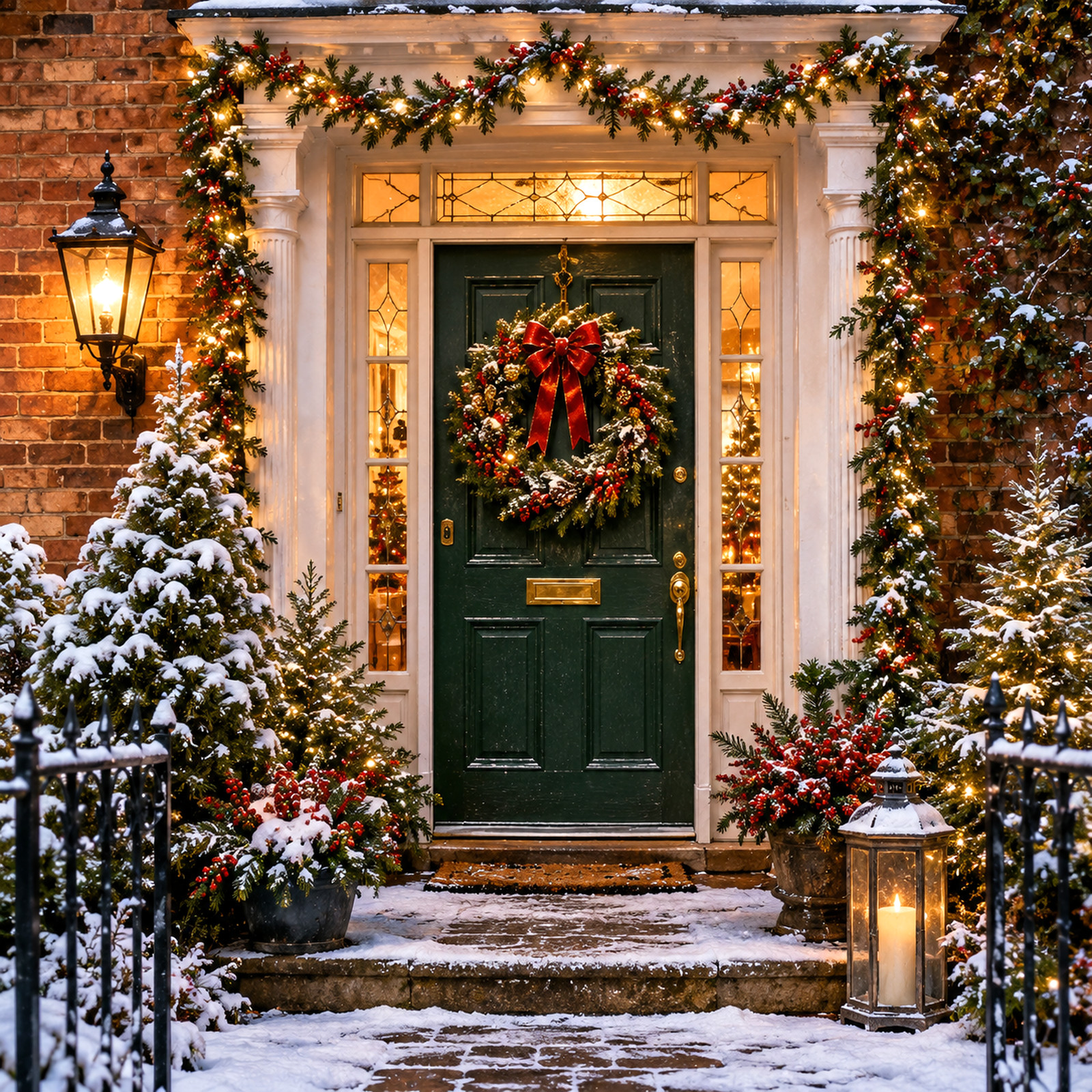 Festive Townhouse Door