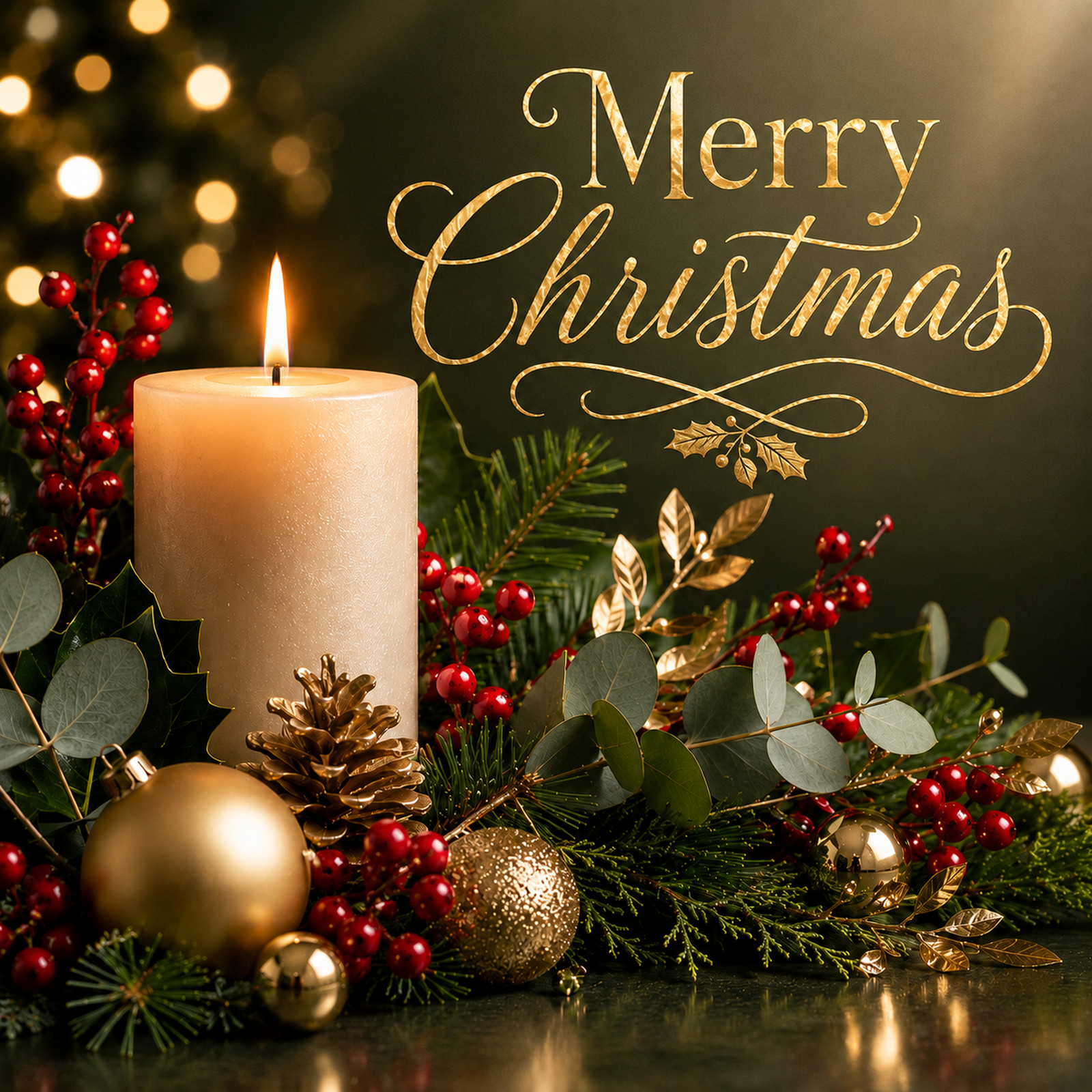 Candle and Holly
