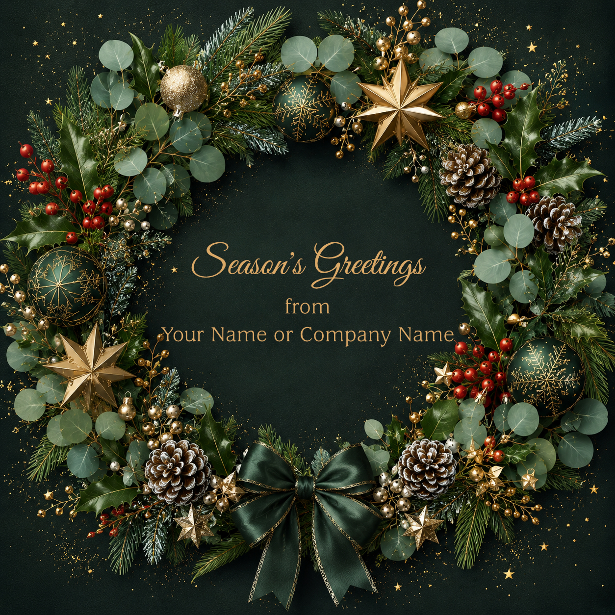 Modern Festive Wreath