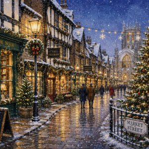 Snowy Shopping Street