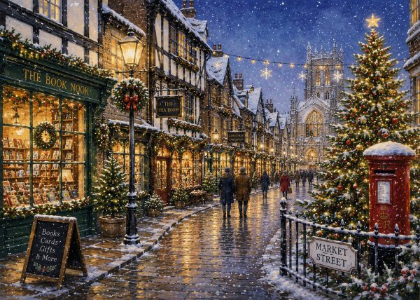 Snowy Shopping Street