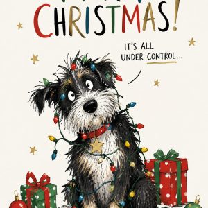 Christmas Lights Dog