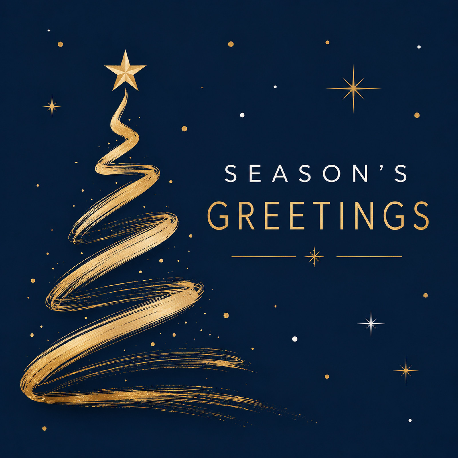 Gold Spiral Christmas Tree