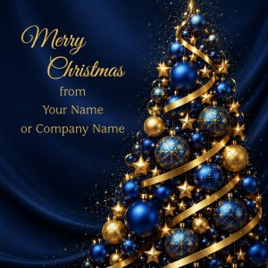 Blue and Gold Christmas Tree