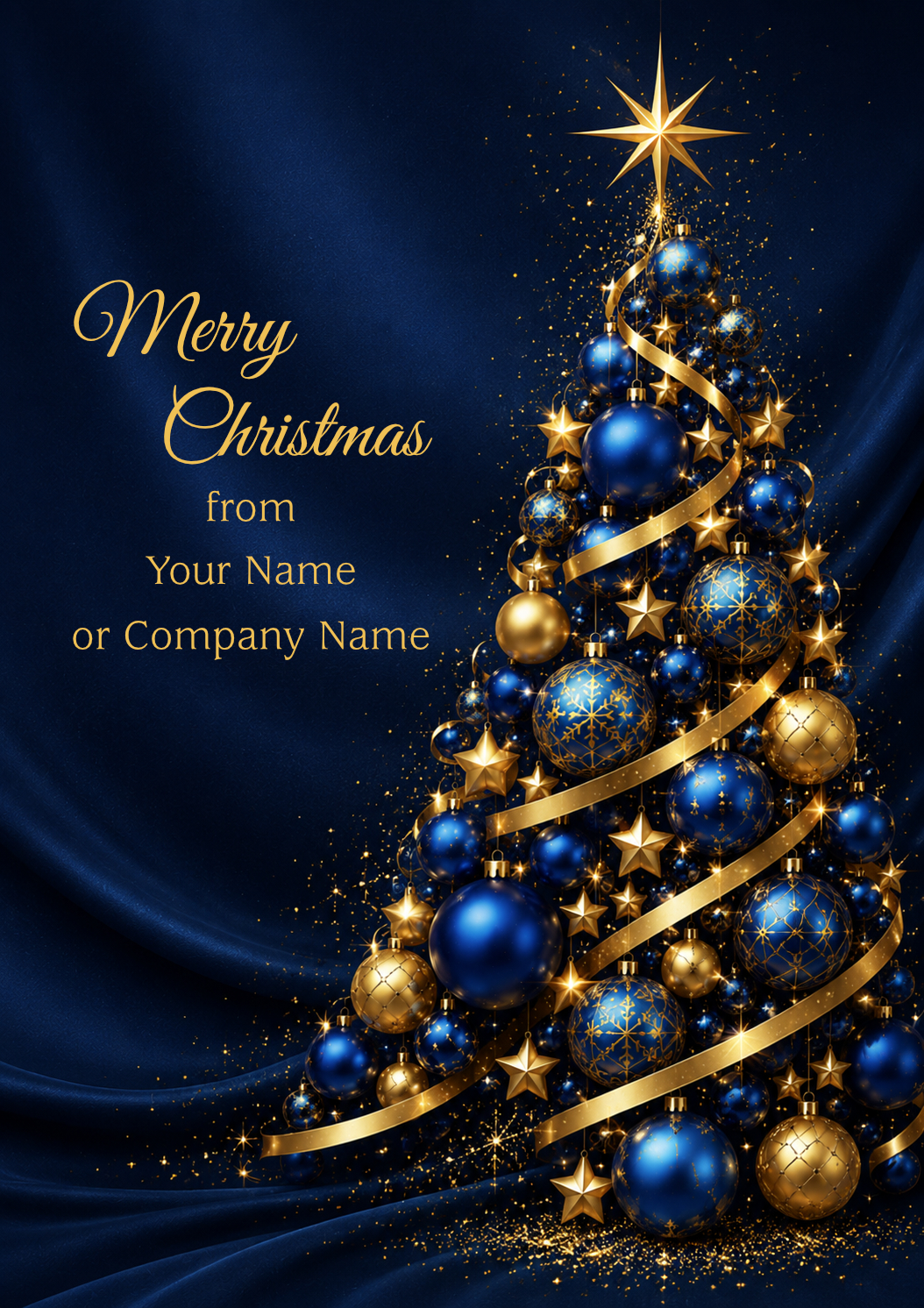 Blue and Gold Christmas Tree