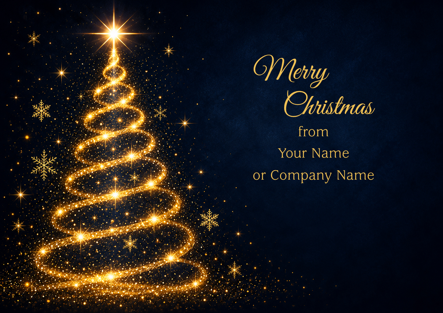 Gold Light Christmas Tree